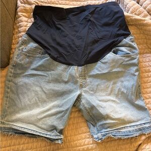 Time and Tru Light Blue Jean Maternity Shorts XXL 20